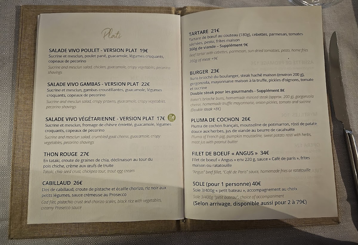Menu Vivo - Restaurant À Cagnes Sur Mer-3