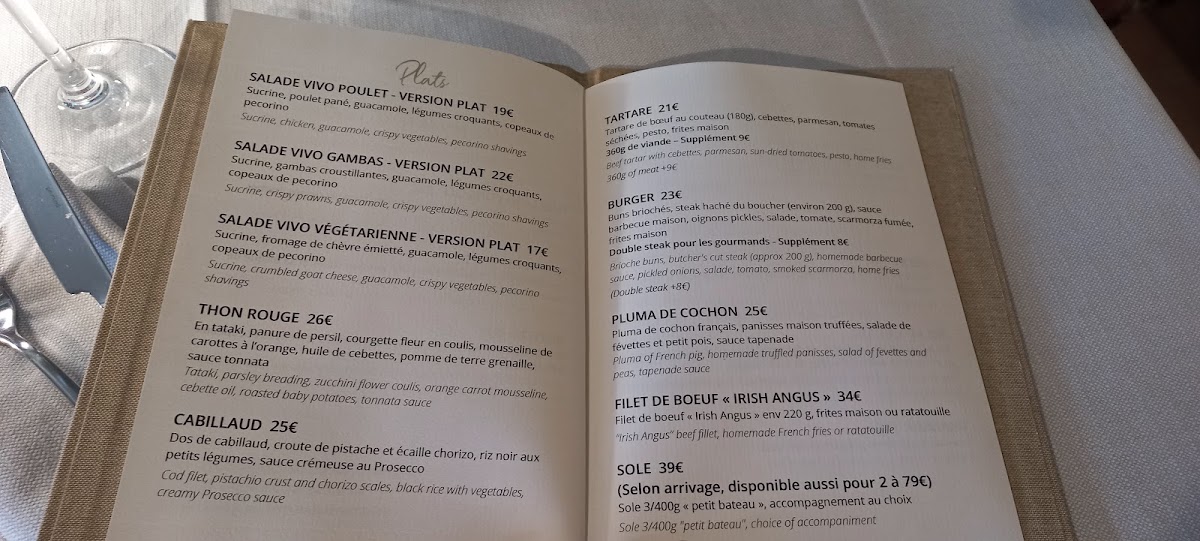 Menu Vivo - Restaurant À Cagnes Sur Mer-5