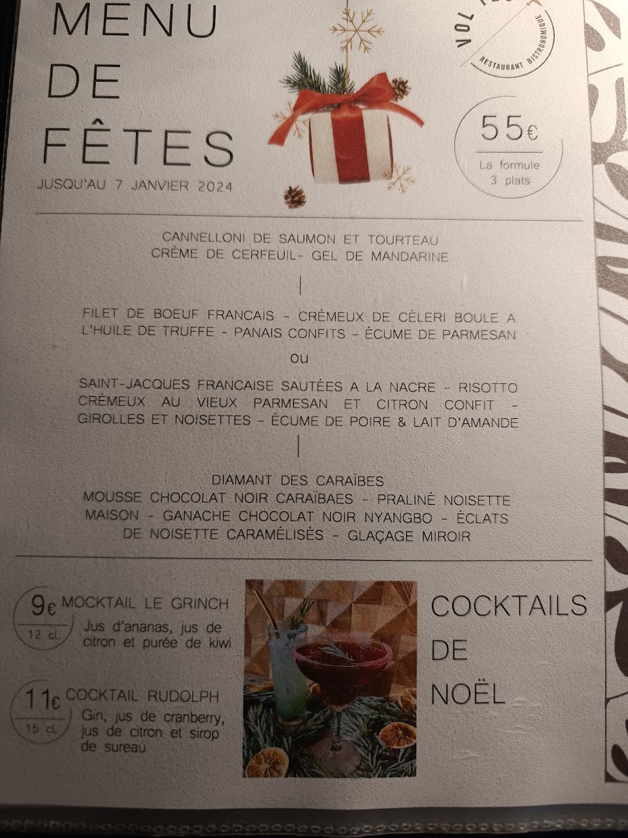 Menu Vol 128 - Restaurant Bistronomique & Immersif-2