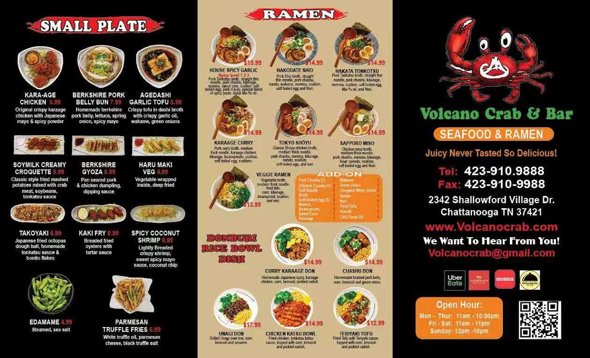 Menu Volcano Crab And Ramen Bar-2