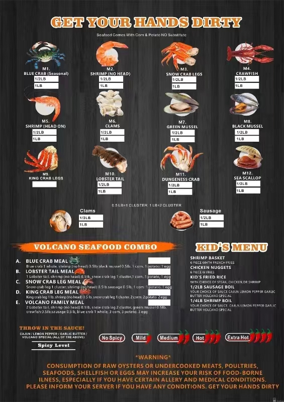 Menu Volcano Crab And Ramen Bar-4