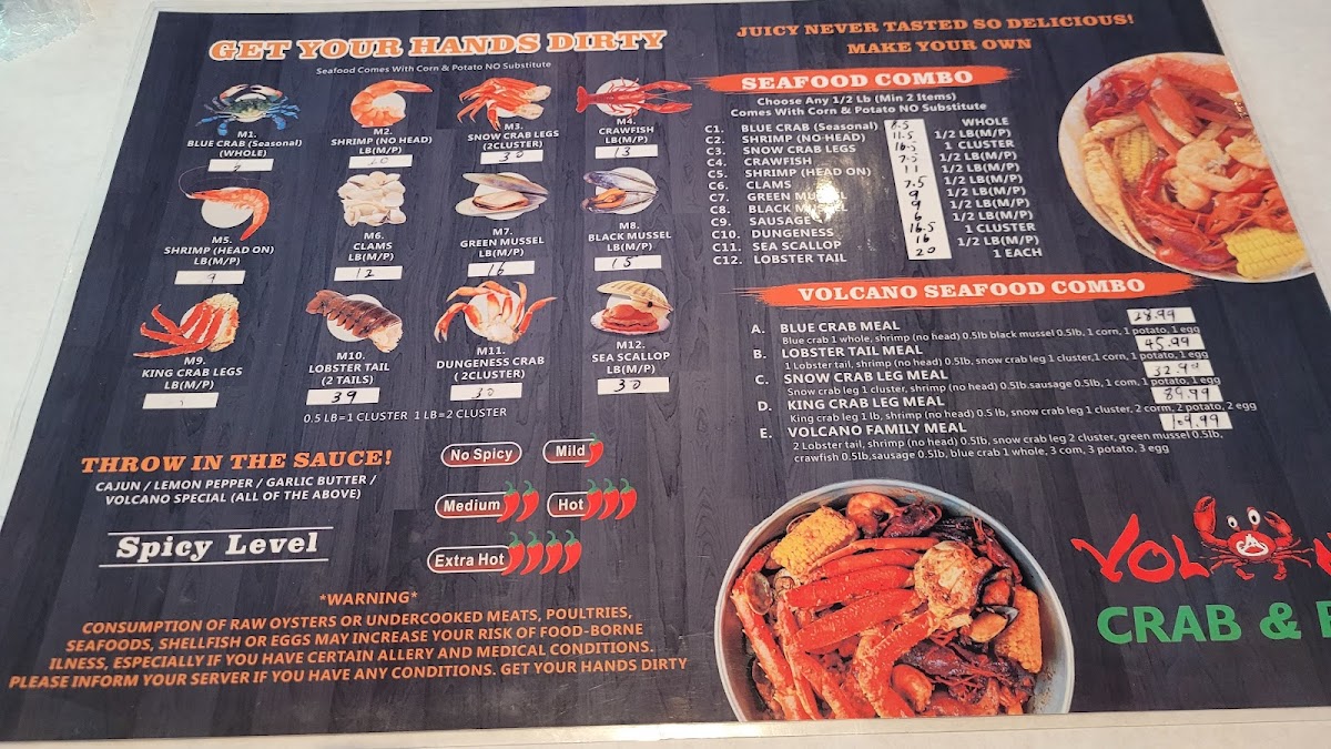 Menu Volcano Crab And Ramen Bar-8
