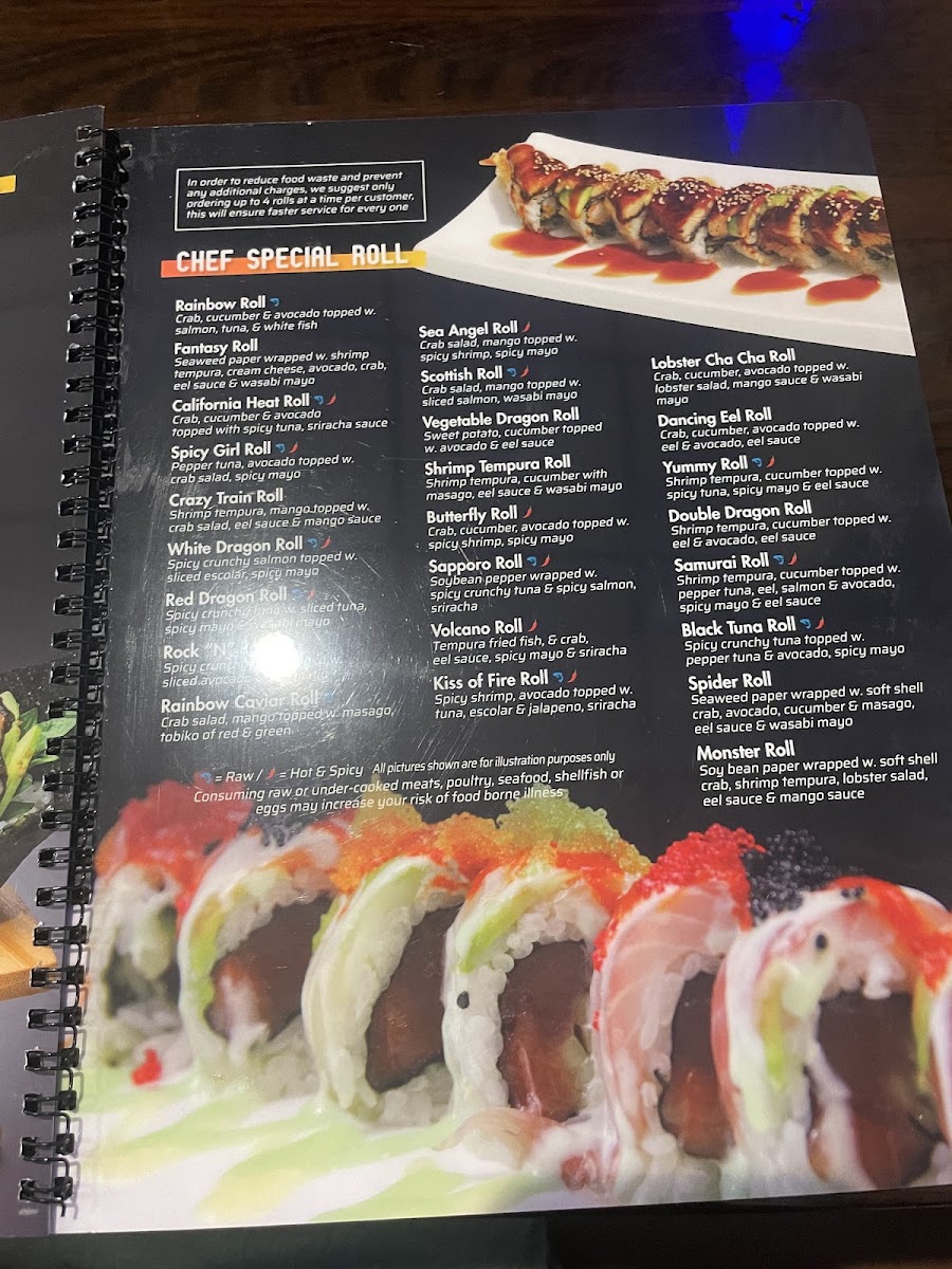 Menu Volcano Sushi & Asian Bistro-1