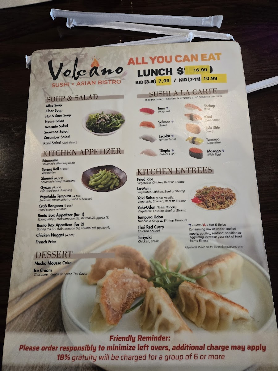 Menu Volcano Sushi & Asian Bistro-6
