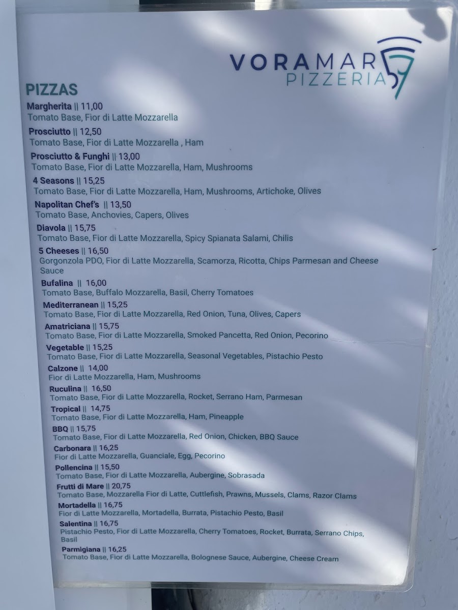 Menu Voramar 57 Pizzería-6