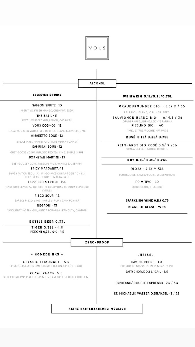 Menu Vous Restaurant & Bar-2