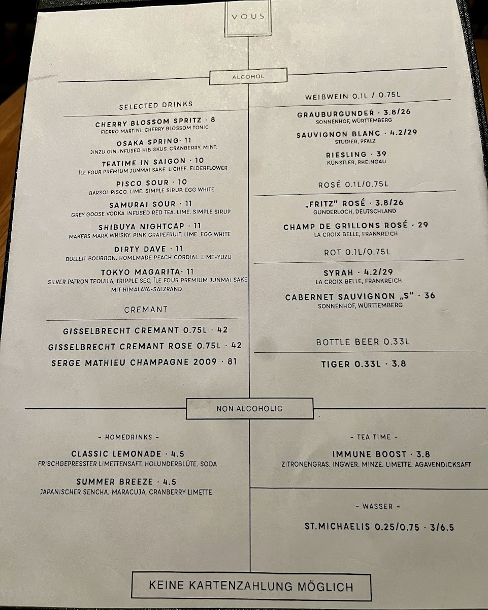 Menu Vous Restaurant & Bar-7