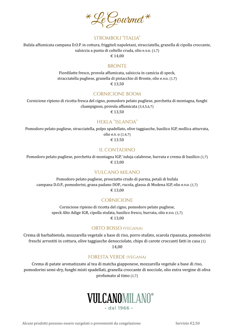 Menu Vulcano Milano Pizza E Pesce-7