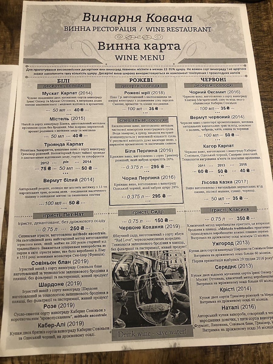 Menu Vynarnya Kovacha-2