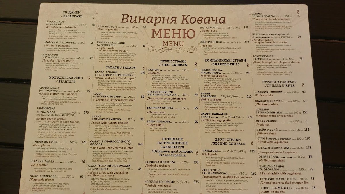 Menu Vynarnya Kovacha-9