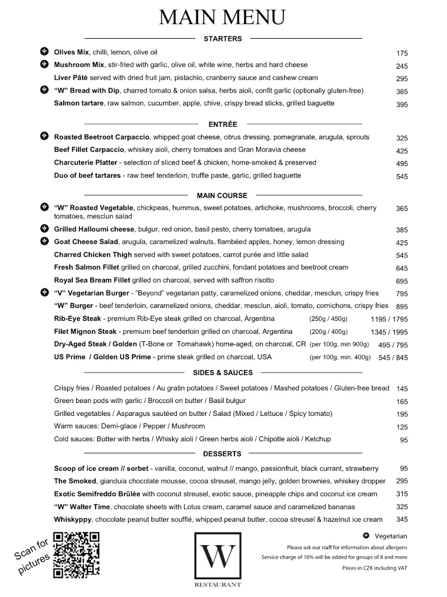 Menu W Restaurant - Meat, Wine & Whiskey-1
