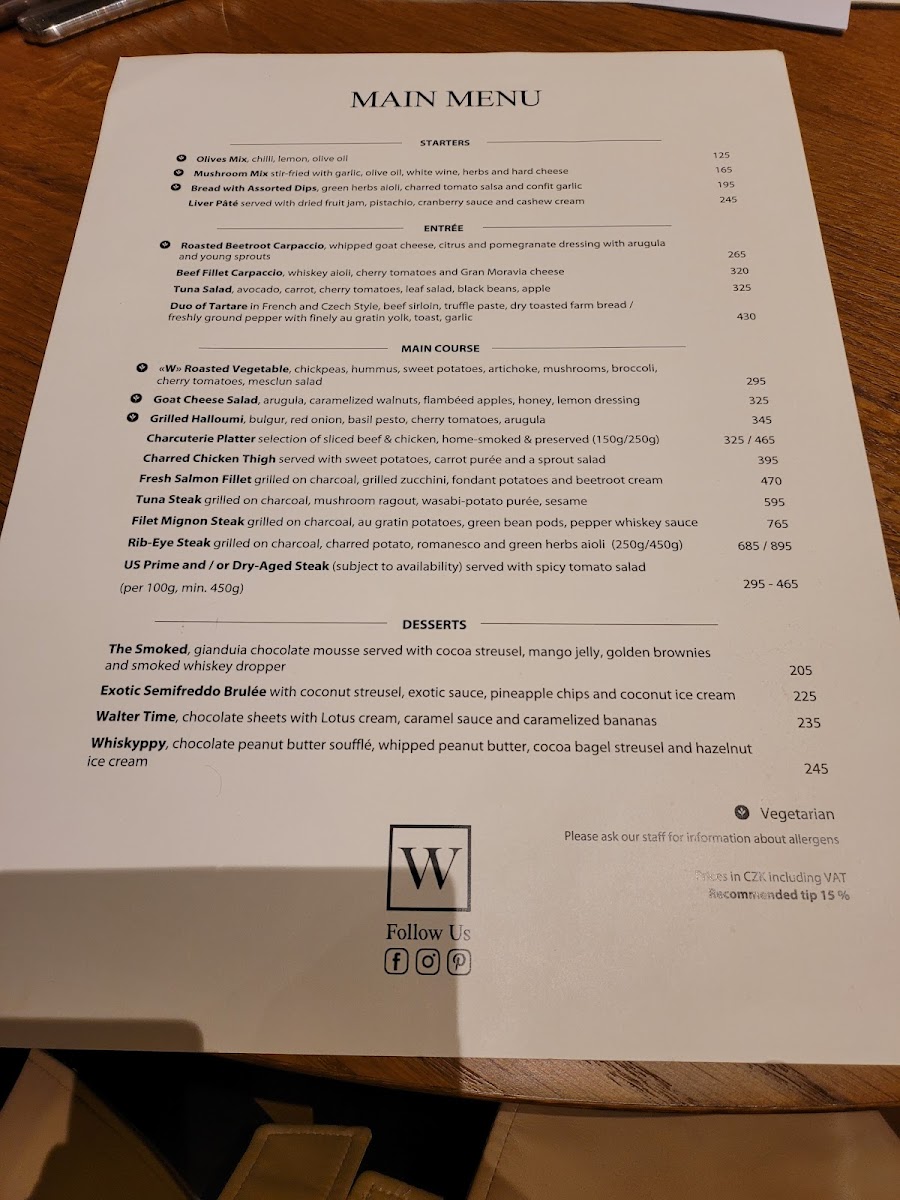 Menu W Restaurant - Meat, Wine & Whiskey-4