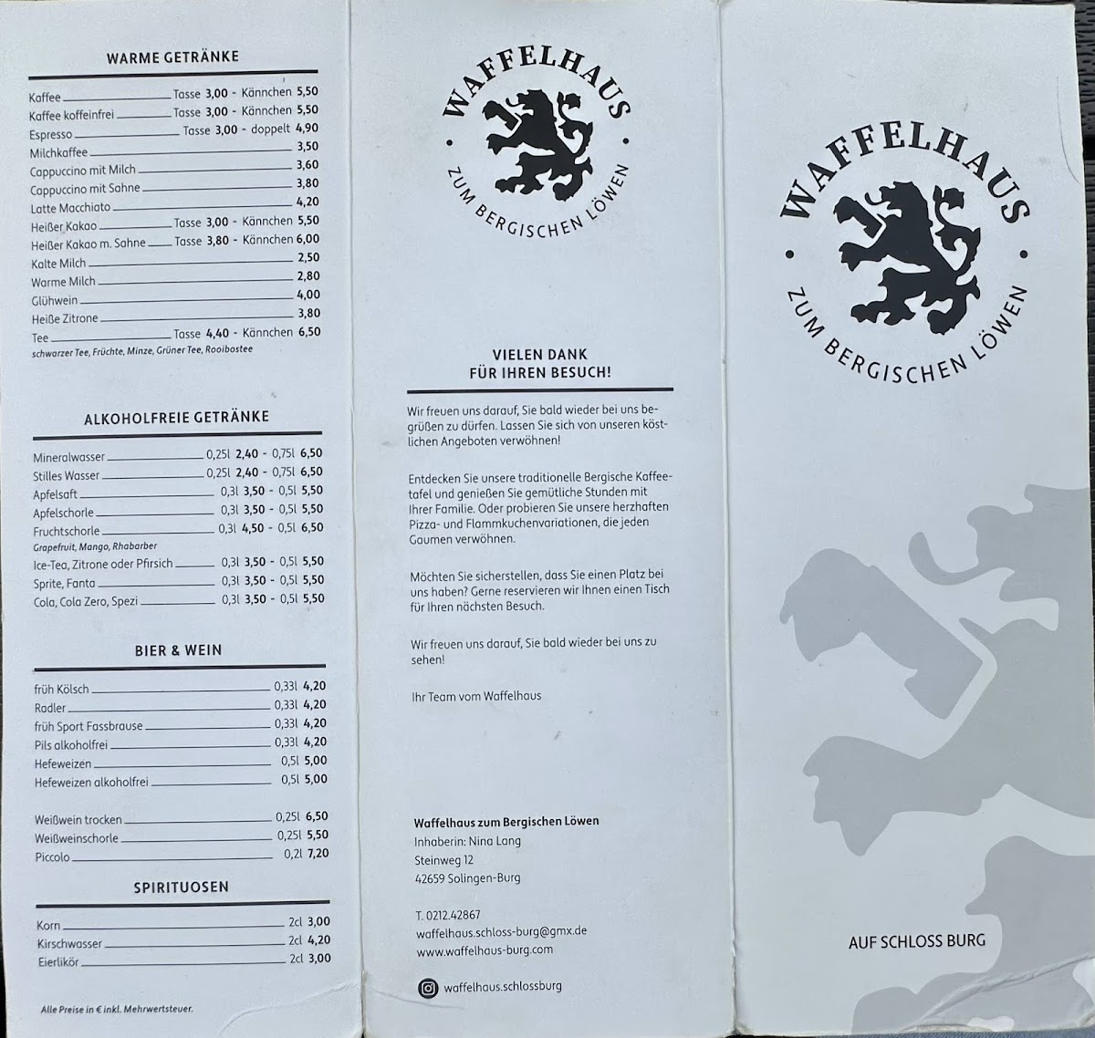 Menu Waffelhaus Zum Bergischen Löwen-1