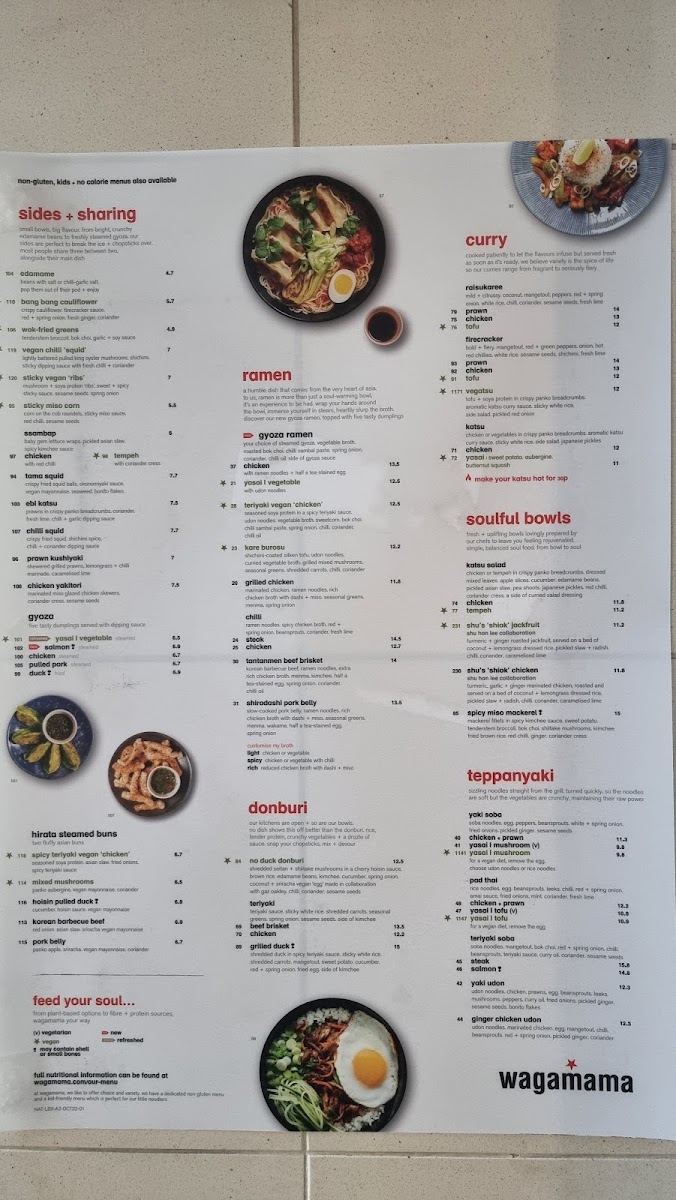 Menu Wagamama Kensington-1