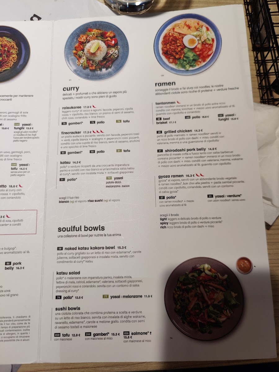 Menu Wagamama -Milano Merlata Bloom-2