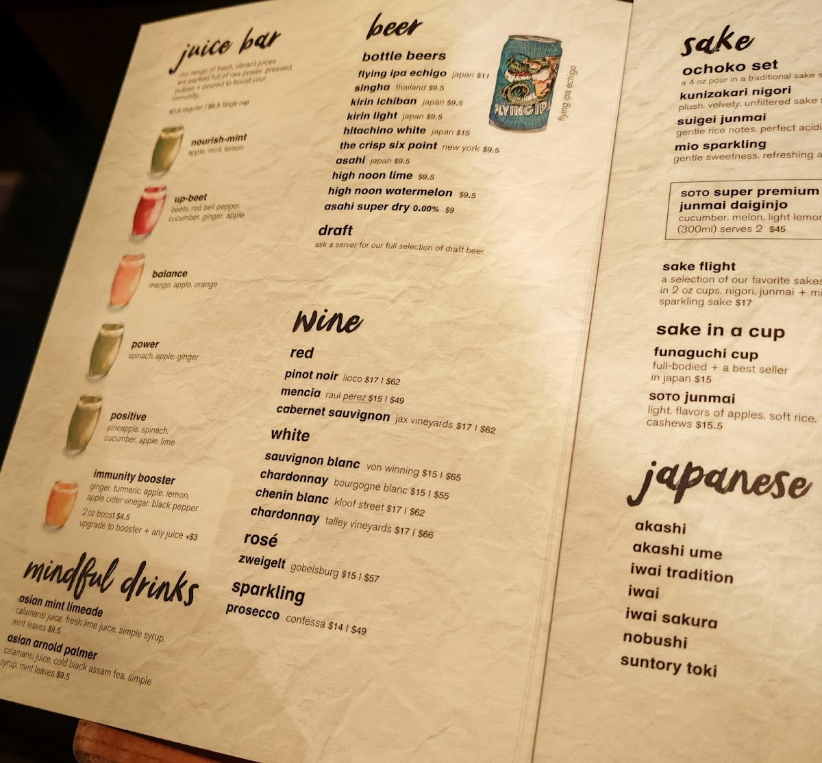Menu Wagamama, Nomad, New York-9