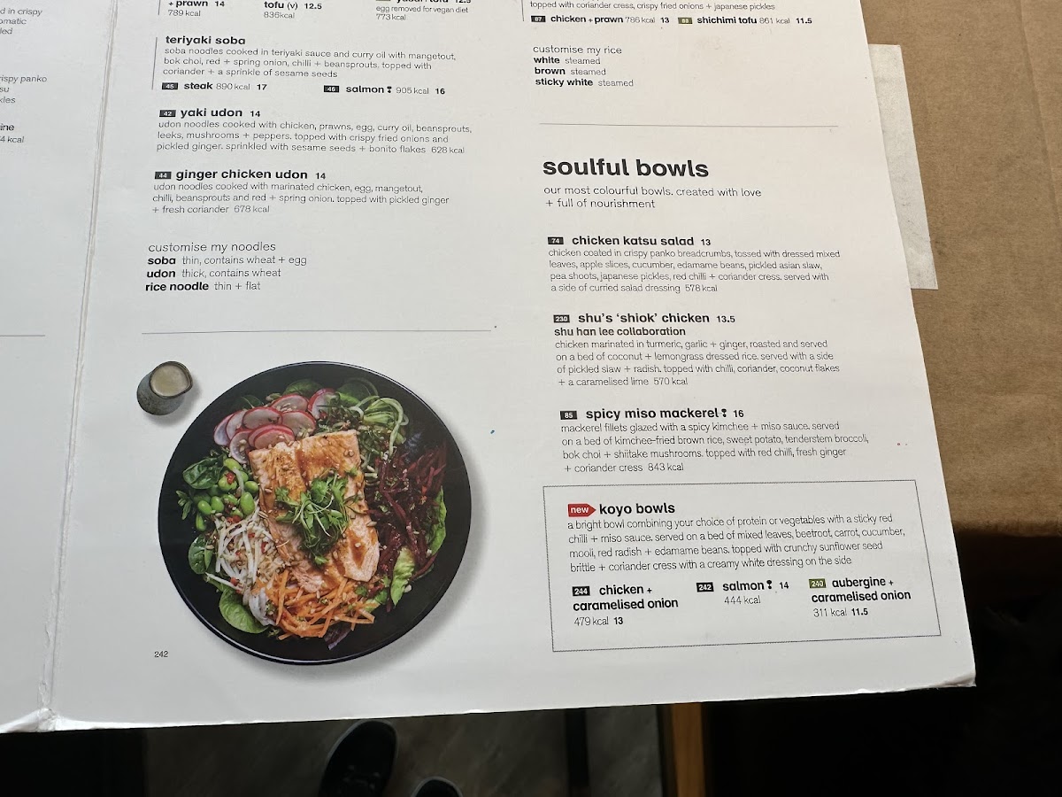 Menu Wagamama North Greenwich O2-10