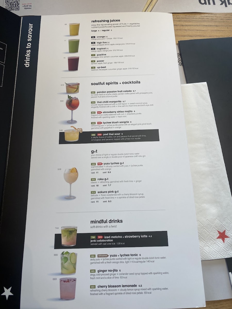 Menu Wagamama North Greenwich O2-4