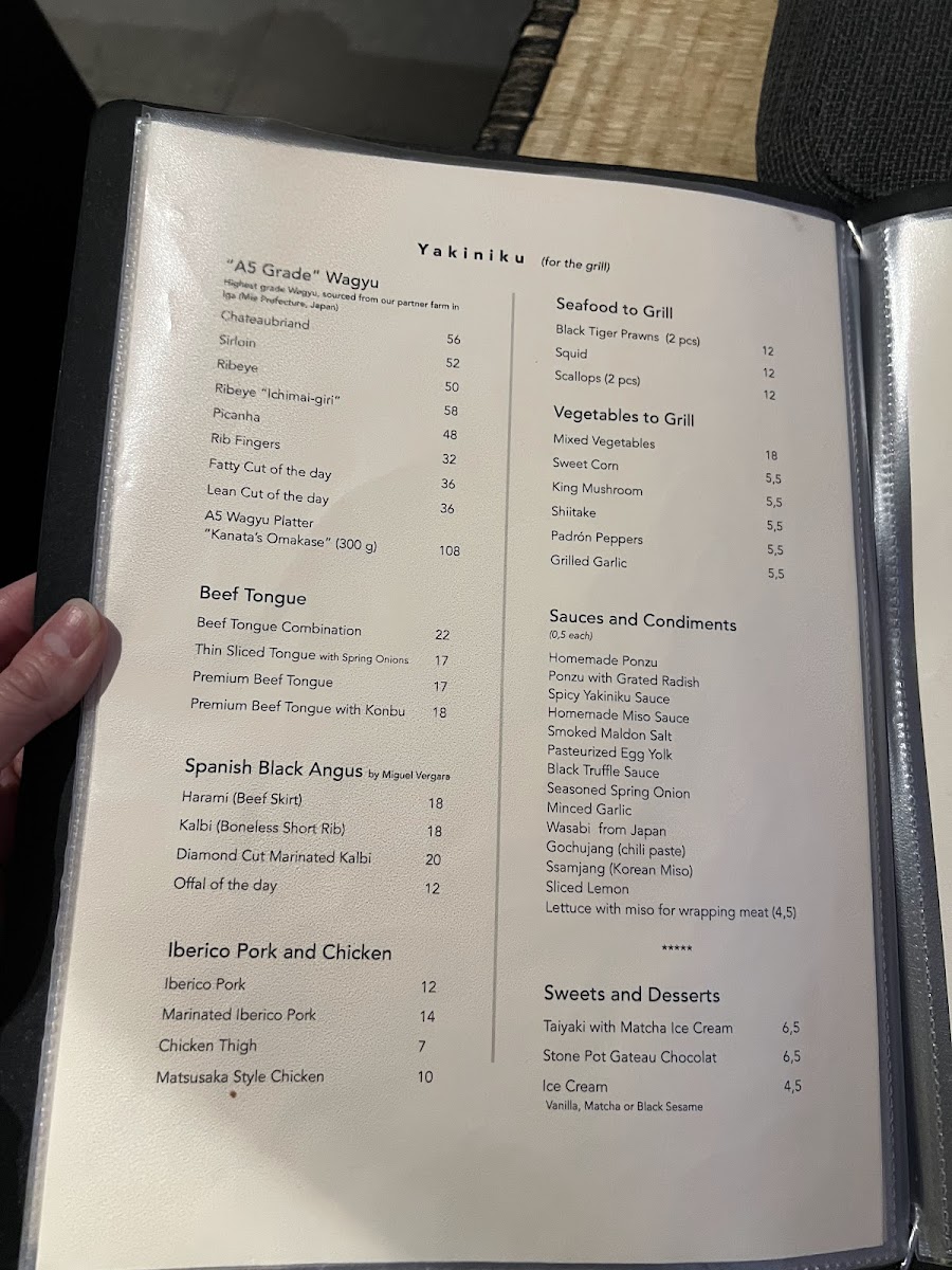 Menu Wagyu Kanata-9