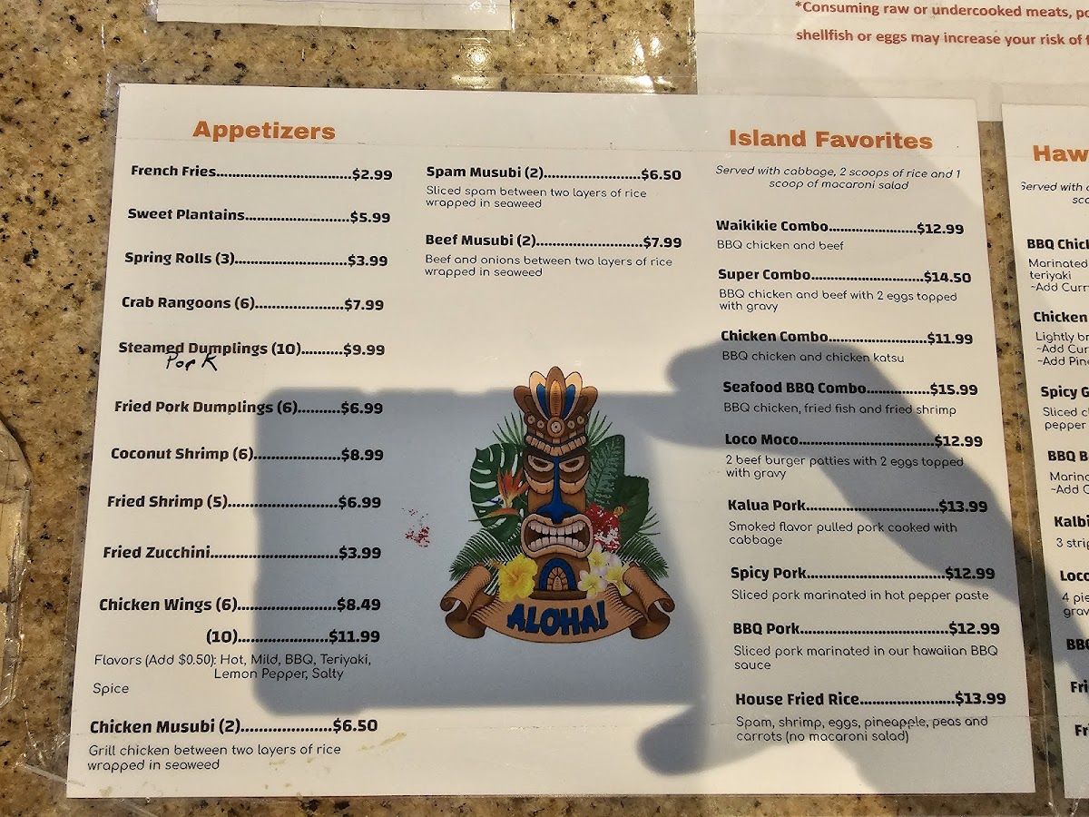 Menu Waikikie Hawaiian Bbq-9