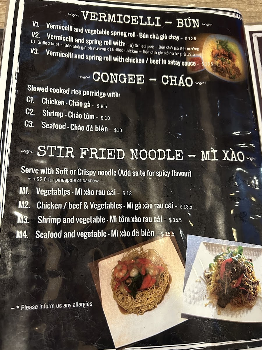 Menu Waiting Phở U-1
