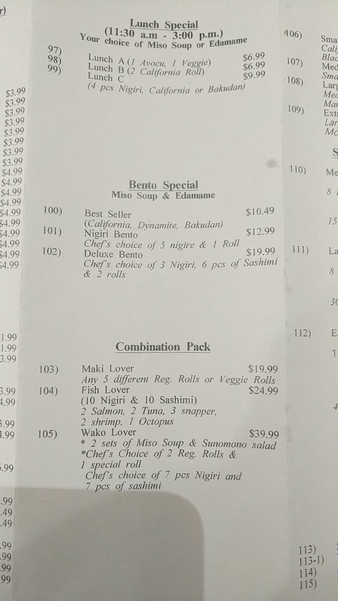 Menu Wako Sushi Cafe-7
