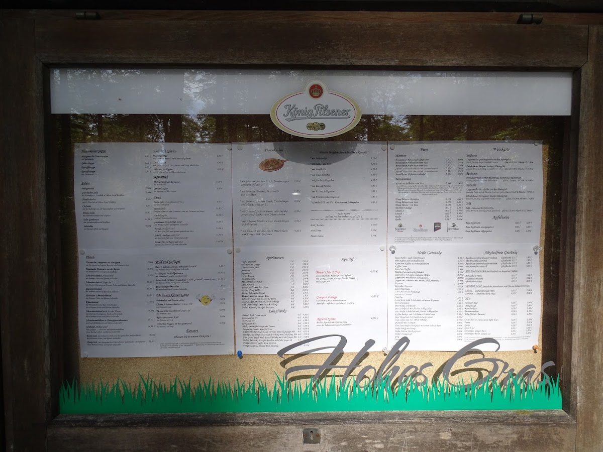 Menu Waldgaststätte Hohes Gras-8