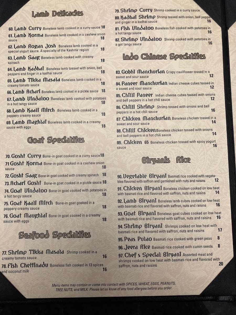 Menu Walla Walla Indian Cuisine-7