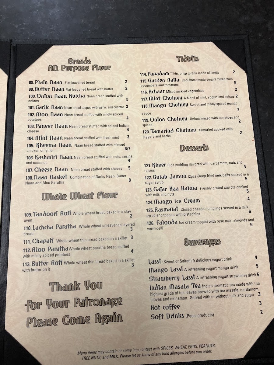 Menu Walla Walla Indian Cuisine-8