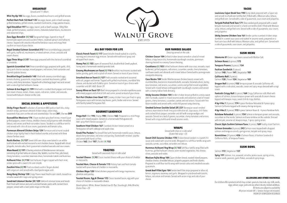 Menu Walnut Grove-3