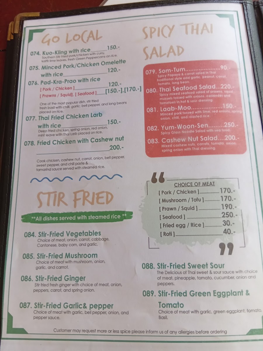 Menu Wang Sai Beach Bar-2