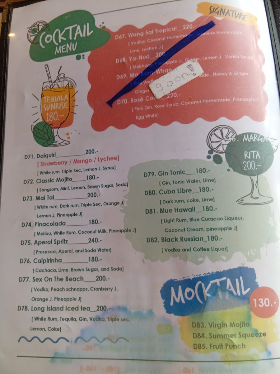 Menu Wang Sai Beach Bar-6