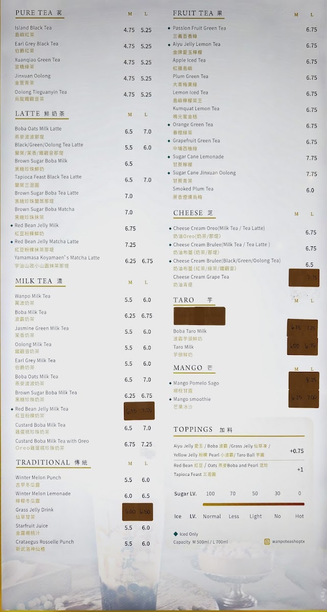 Menu Wanpo Tea Shop-2