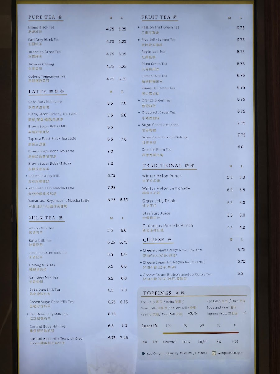 Menu Wanpo Tea Shop-7