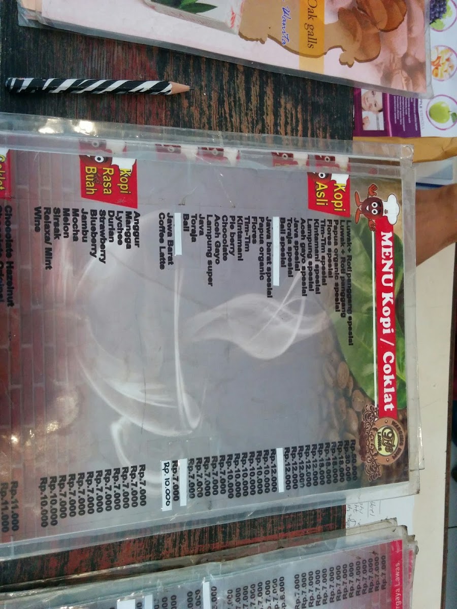 Menu Waroeng Kopi Lawas E-18-2