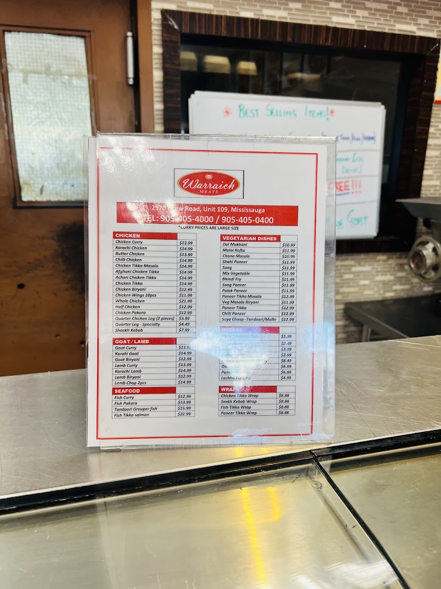 Menu Warraich Meats Restaurant And Take Out-3
