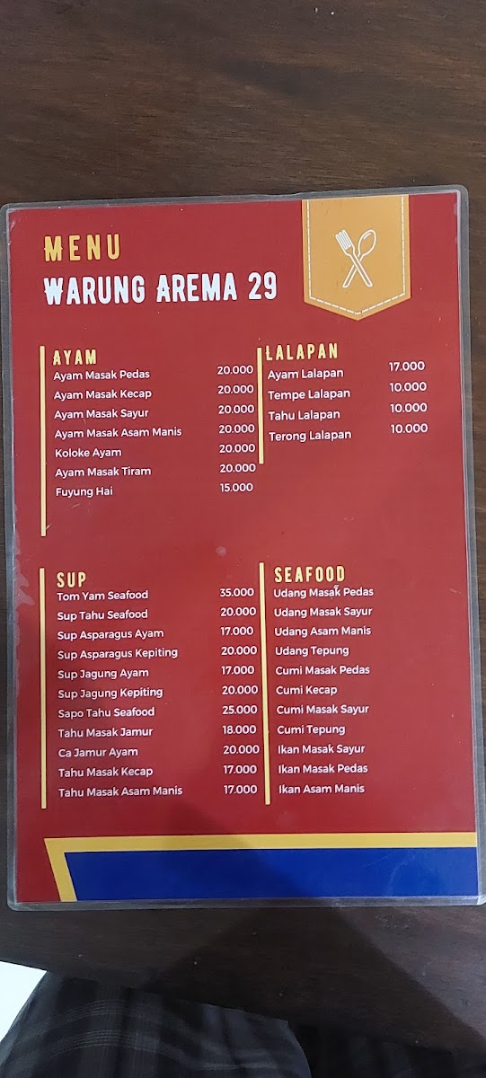 Menu Warung Arema 29-7