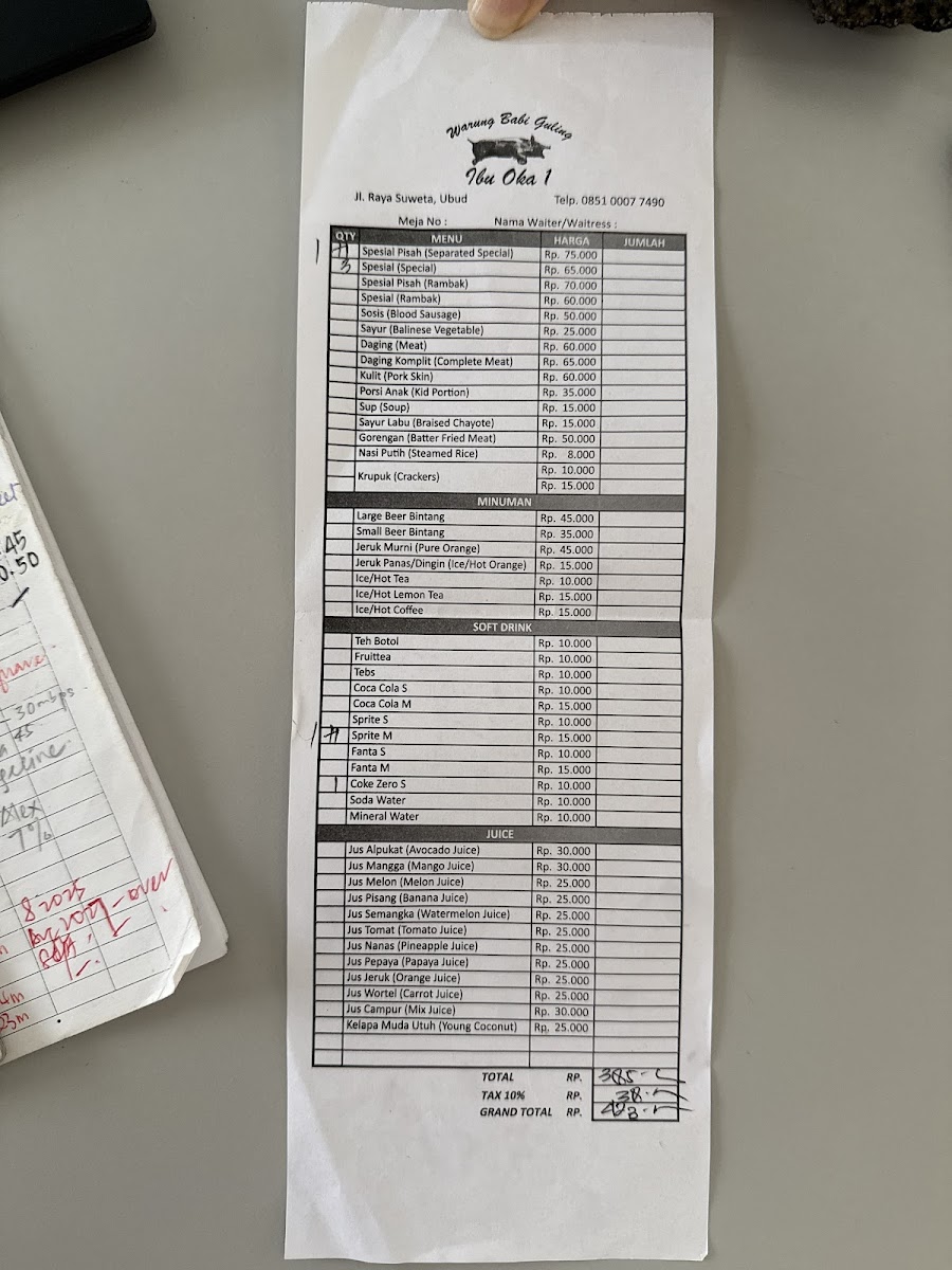 Menu Warung Babi Guling Ibu Oka 1-1