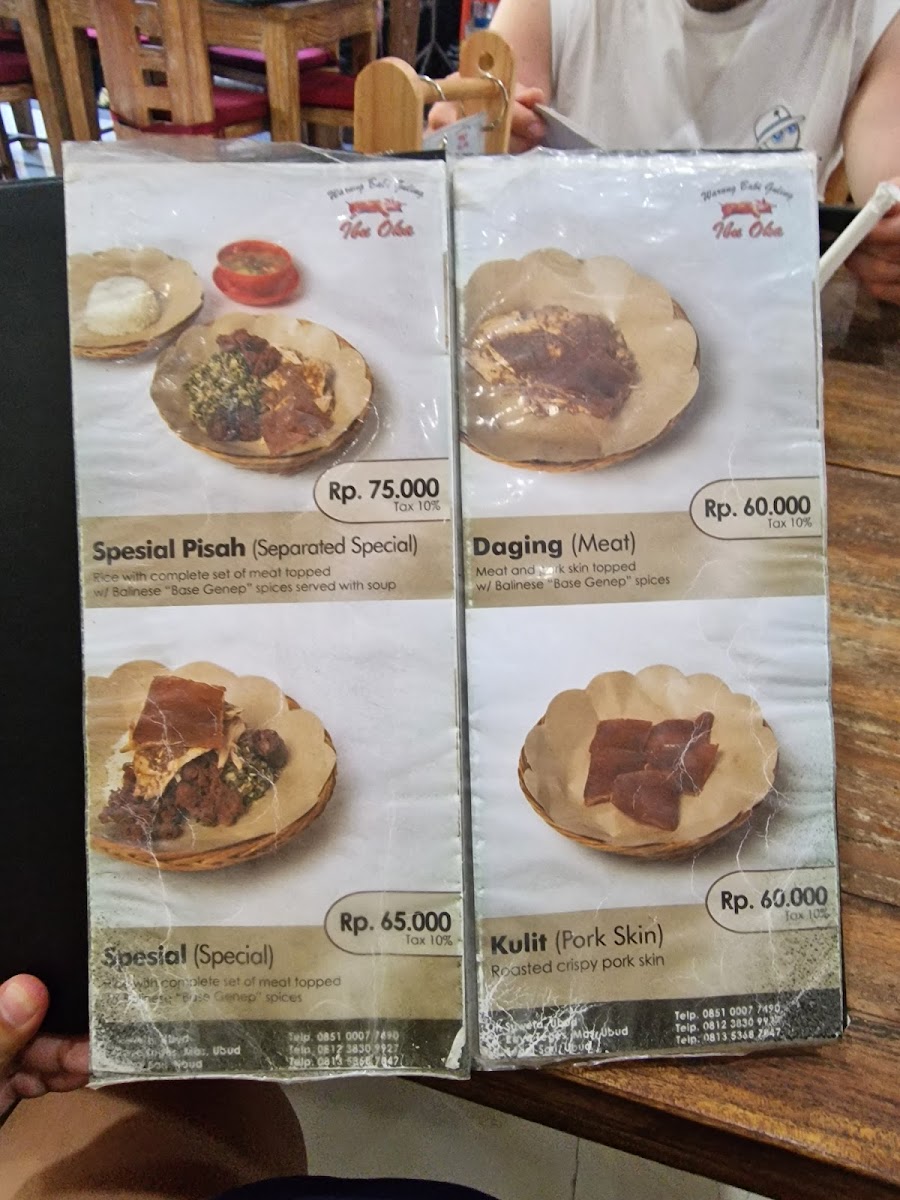Menu Warung Babi Guling Ibu Oka 1-2