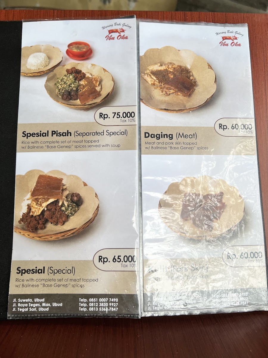 Menu Warung Babi Guling Ibu Oka 1-5
