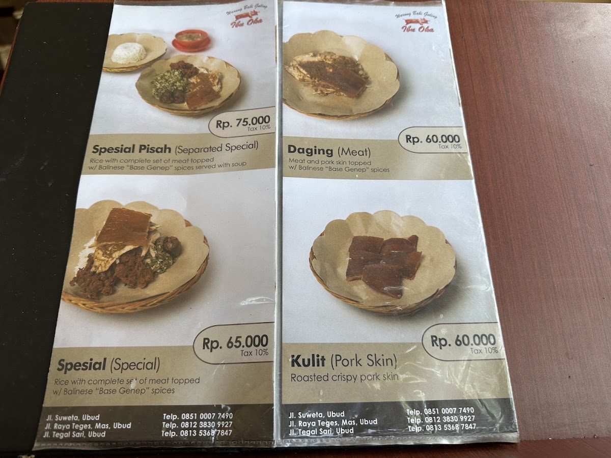 Menu Warung Babi Guling Ibu Oka 1-6