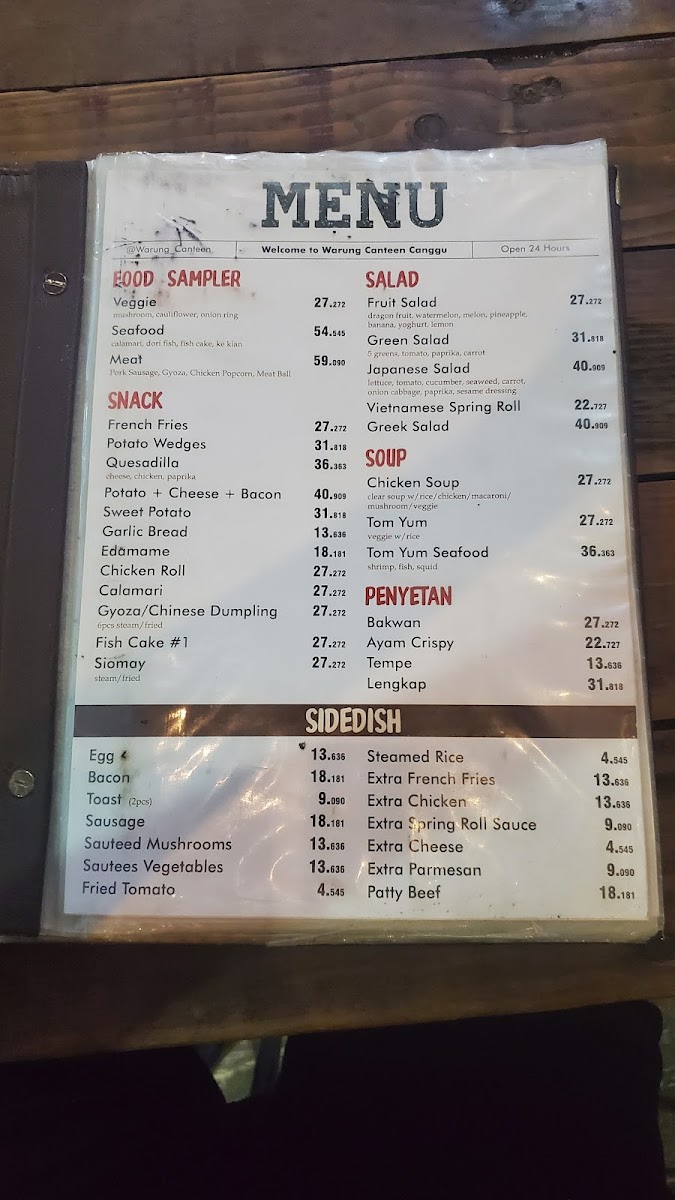 Menu Warung Canteen Canggu-4