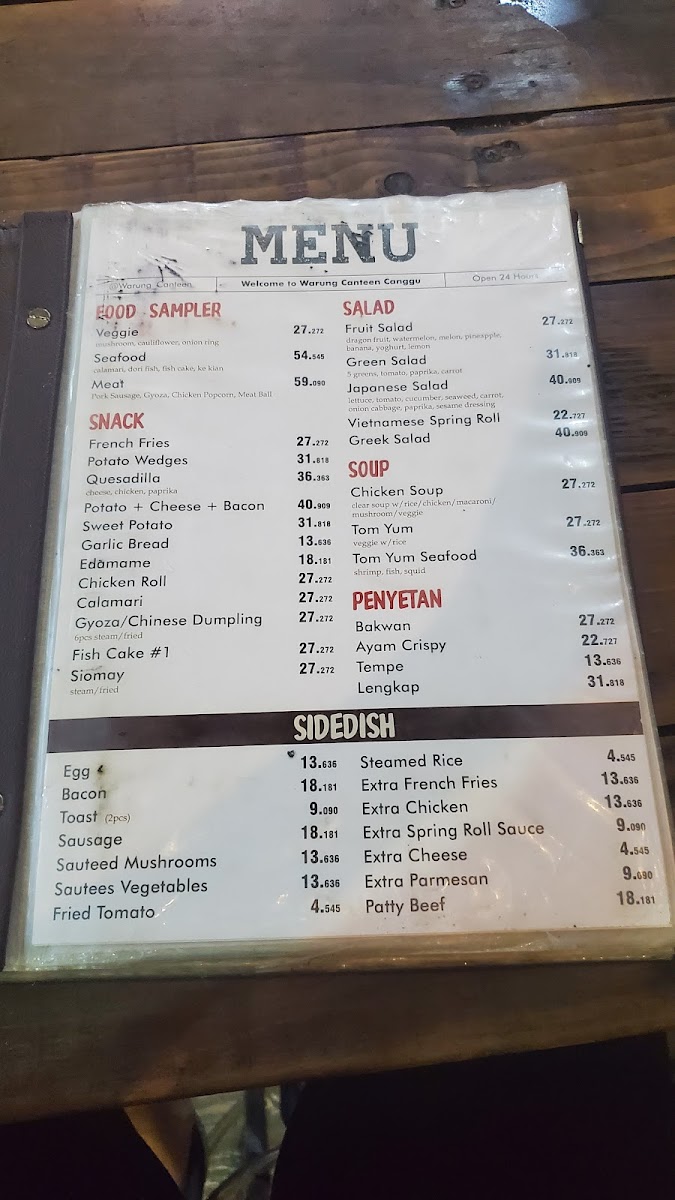 Menu Warung Canteen Canggu-7