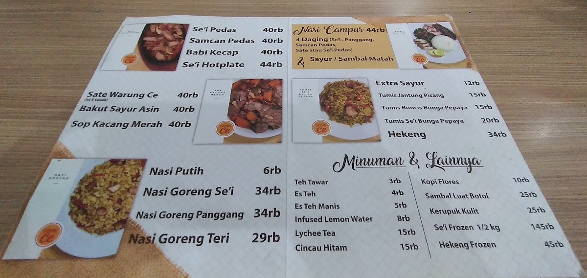 Menu Warung Ce-7