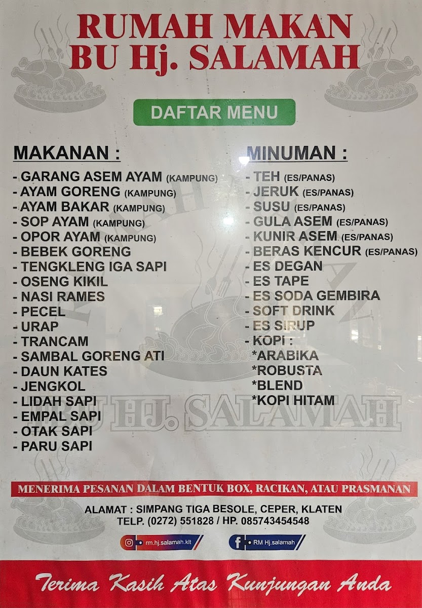 Menu Warung Makan Bu Hj. Salamah-1