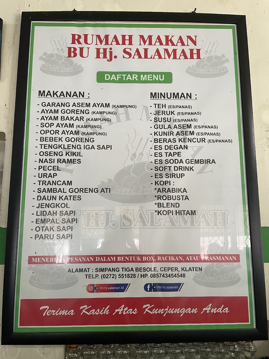 Menu Warung Makan Bu Hj. Salamah-2
