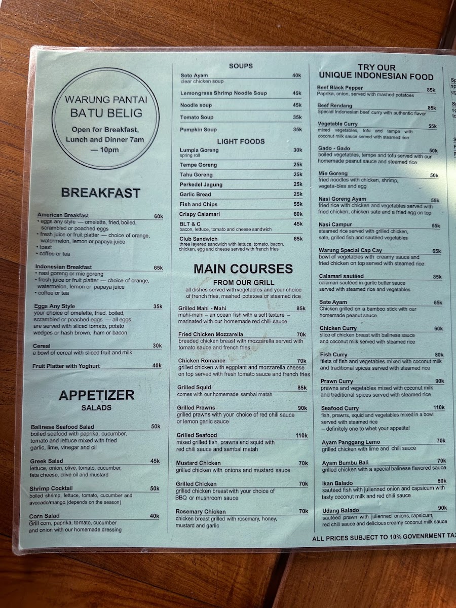 Menu Warung Pantai-10