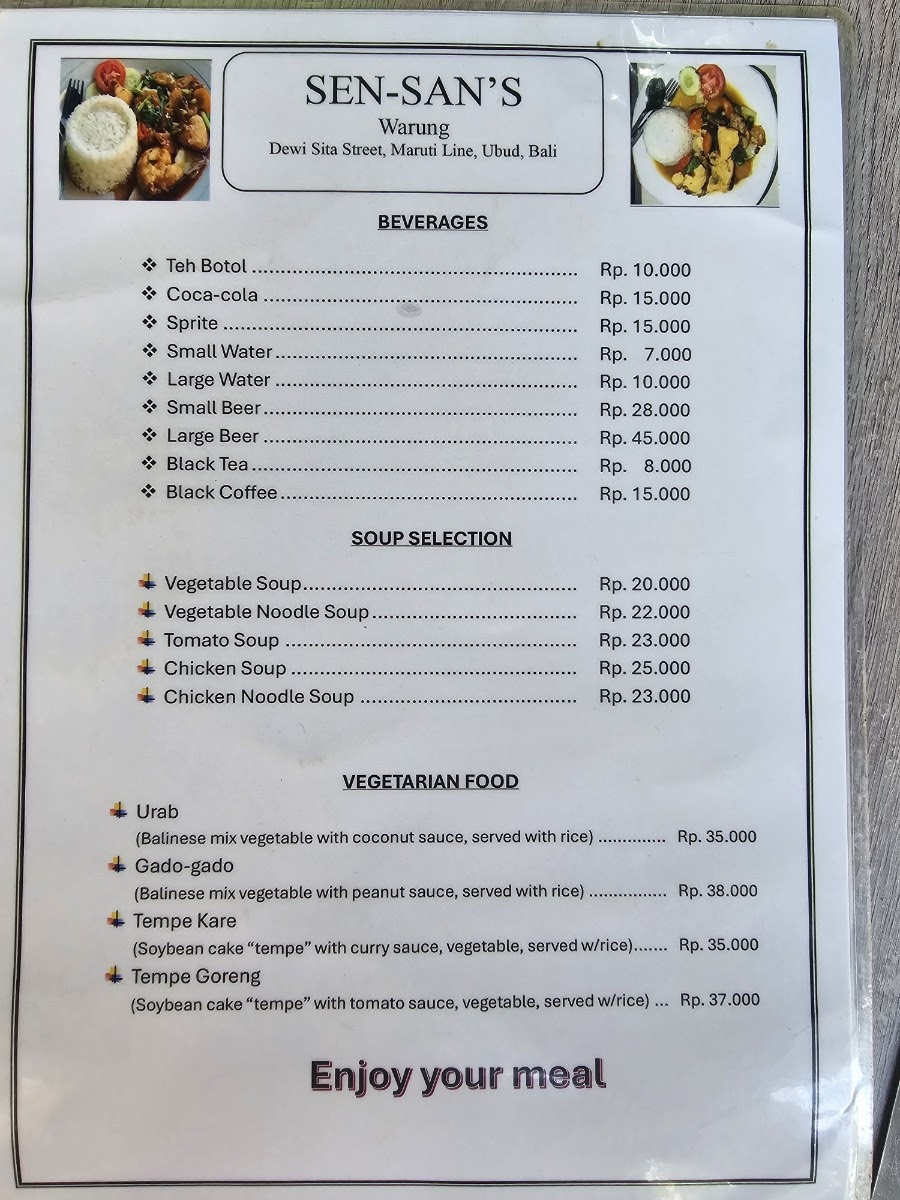 Menu Warung Sen San-6