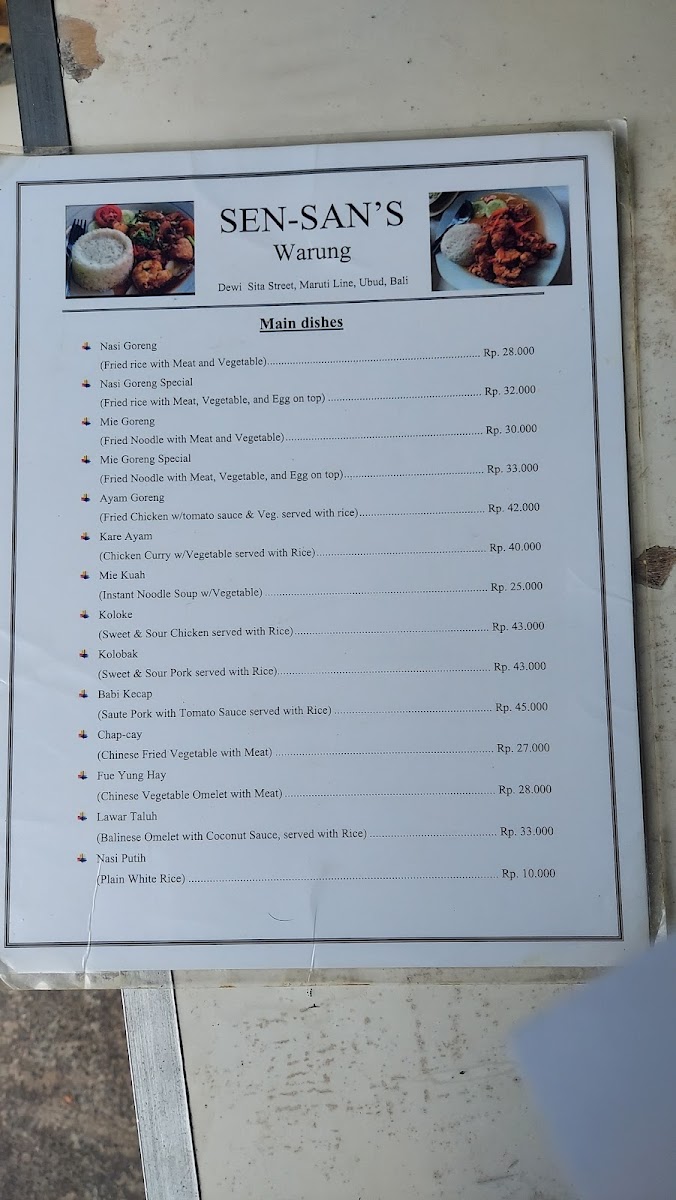 Menu Warung Sen San-7