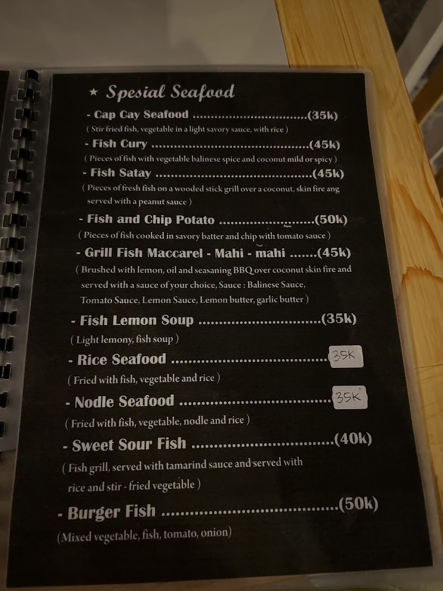 Menu Warung Srikandi /pacha Beach-3